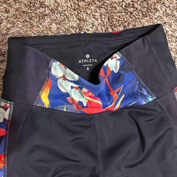 Athleta Leggings High Rise Tropical SIZE S - Picture 2 of 5